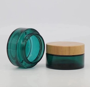 Bao Bì <span class=keywords><strong>Container</strong></span> Rỗng Tùy Chỉnh 30G 50G 100G 150G 8Oz Màu Xanh Lá Cây Tre Cơ Thể Bơ Mặt Kem Frosted Mỹ Phẩm Lọ Thủy Tinh Với Nắp - Product Image 6
