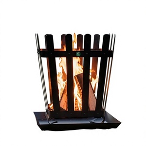 Brasero Moderno de Acero con Recipiente para Cenizas, Independiente, para Exteriores, Calefacción con Leña, Ecológico - Product Image 6