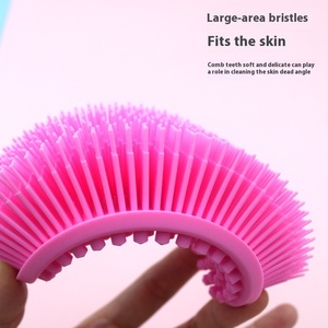 Wholesale Soft Silicone Bath Brush Anti-Slip Eco-Friendly for Gentle Exfoliating Massaging <b>Shower</b> Use Bath <b>Accessories</b> - Product Image 2