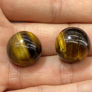 Venta al por Mayor de Esferas de Piedra Pulida de Ojo de Tigre Natural, Cristal Iridiscente Multicolor, Regalo para el Día de San Valentín - Product Image 4