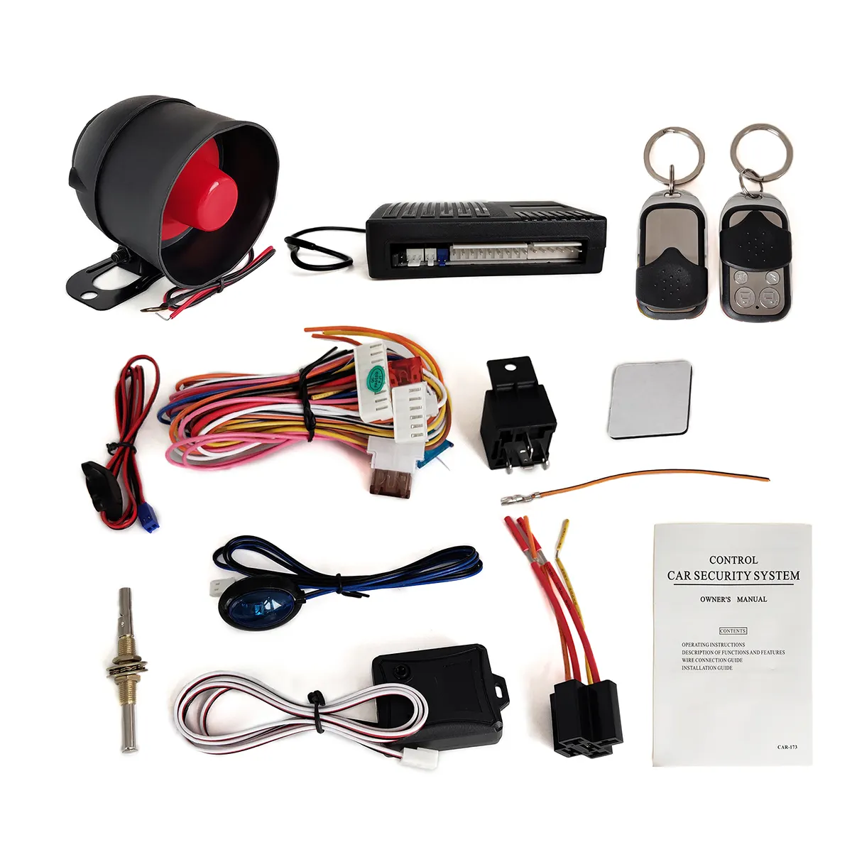 Easy install Immobilizer system one way alarm vehicle security car alarm for car with keyless entry function