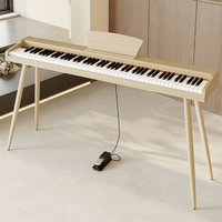 Digital Portable Piano Keyboard with Touch-Sensitive Keys and Built-In Speaker 6.35mm Jack for Concerts