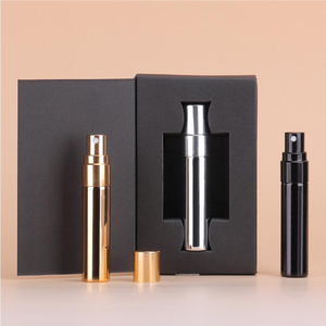 Atomiseur de parfum de haute qualité 5ml bouchons en métal transparents bouteille en verre de pulvérisation bouteilles de recharge de parfum avec emballage de boîte en papier - Product Image 2