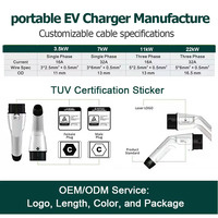 Cargador de Pared para Vehículos Eléctricos de 22kW Personalizado con Control por Aplicación, 32A Tipo 2 IEC 62196-2, Estación de Carga Inteligente Montada en Pared con Protocolo OCPP