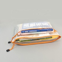 A4 organisateur clairement maille fermeture éclair sac visible tri décontracté en plastique document sac en nylon fichier poche personnalisé pour l'école bureau