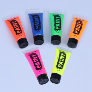 Peinture crème fluorescente UV néon qui brille dans le noir pour le visage et le corps, lavable, temporaire, non toxique, professionnelle, pour les fêtes d'enfants - Product Image 4