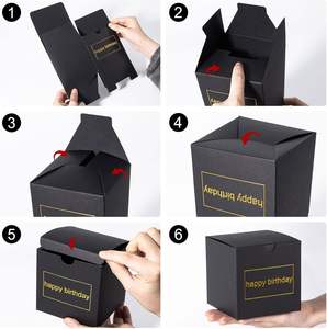 Cartelle eleganti in lamina d'oro UV di lusso nero per decorazioni per feste proposte di matrimonio uso cosmetico-per biscotti di pane vetro candela - Product Image 6