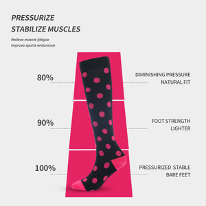 Calcetines de compresión de nailon con lunares para correr, ciclismo, deportes, jóvenes de 18 a 40 años - Product Image 2