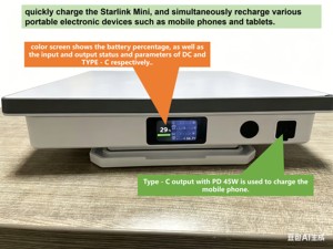 แบตเตอรี่สำรอง Starlink Mini 99Wh 27500mAh ใช้งานได้นานสูงสุด 4 ชั่วโมง พร้อมขาตั้งพับได้และหน้าจอ LED แสดงผล กันน้ำระดับ IP65 - Product Image 5