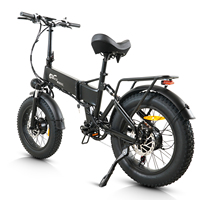 Vélo pliant à moteur arrière sans balais double moteur 500W*2, 7 vitesses, en alliage d'aluminium, batterie lithium 48V 18Ah, pneus mini fat de 20 pouces