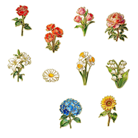 Broches en métal personnalisées, épingles en émail floral, broches botaniques, badges de revers, épingles en émail souple et dur, motifs pivoine, marguerite, tournesol, iris, hortensia, rose