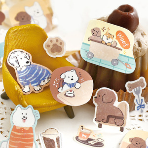 1 Rollo de Cinta Adhesiva de la Serie Hey Come Play with Me, con Diseño de Perros, para Decoración de Empaques, Suministros de Planificación y Elementos de Collage - Product Image 2