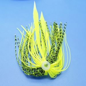 Jupes de pêche en silicone à bas <span class=keywords><strong>prix</strong></span>, jupe parapluie, leurre de pêche en caoutchouc avec cravate - Product Image 1