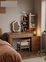 Table de toilette moderne simple en bois massif durable et extensible avec rangement, meuble de salle de bain pour la maison, coiffeuse pour chambre et hôtel