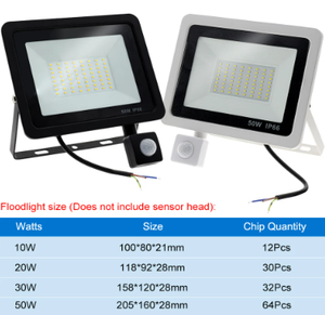 Trắng/ấm Trắng IP66 AC220V bên ngoài chiếu Spotlight SMD2835 ngoài trời chiếu sáng Đèn sàn PIR cảm biến chuyển động dẫn đèn pha - Product Image 3