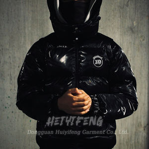 جاكيت بقلنسوة رجالي منفوخ عالي الجودة ومقاوم للرياح ومضاد للماء بسحاب، معطف دافئ منتفخ من تصنيع المصنع - Product Image 3