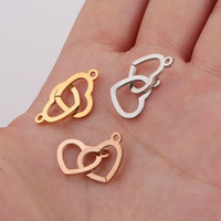 Pendentif Coran en Acier Inoxydable Cœur Islamique Abordable Dina Wholesale, Breloques de Bijoux DIY Idéales pour les Occasions Festives