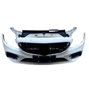 For Mercedes-Benz C class 205 C63 front bumper safety kit AMG one set of body kit with bumper main grille side skirts