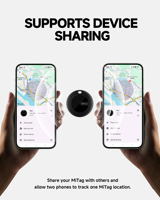 MiLi MiTag - Localizador GPS Inteligente Compatible con Apple Find My y Google Find My Device, Sistema Dual, Resistente al Agua IP65, Alternativa a AirTag