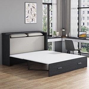 <span class=keywords><strong>Lit</strong></span> mural pliable de qualité professionnelle, moderne et minimaliste, avec armoire de rangement pour le bureau et la chambre à coucher - Product Image 4