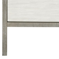 Table de chevet de style mi-siècle avec finition antique, 2 tiroirs, en bois, minimaliste, pour la chambre