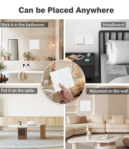 Interrupteur Mural Intelligent Cinétique Auto-Alimenté 1/2/3 Boutons Étanche à Poussoir WiFi RF433 Sans Batterie Smart <span class=keywords><strong>Life</strong></span> 10A - Product Image 5