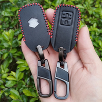 Étui de protection pour clé de voiture en cuir PU de haute qualité, pour Suzuki Ertiga Swift Wagon R, 2 boutons, accessoires sans clé