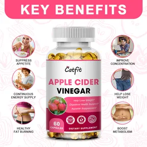 Organic Supplements Slimming Capsules Weight Loss 60pcs Apple Cider Vinegar Capsules