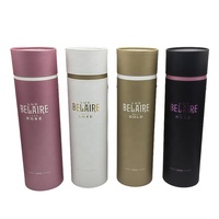 Fabrication personnalisée de marque feuille d'or carton cylindre bouteille de vin boîte emballage tube en papier avec logo personnalisé