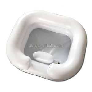 Évier de bassin de cheveux de lavage d'air portatif d'hôpital médical désactivé bassin gonflable de shampooing de lavage pour le Patient - Product Image 1