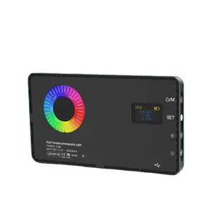 M1SE lampu Video LED 10W RGB, lampu isi ulang baterai bawaan kamera Video