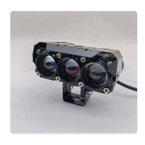 Faro LED <span class=keywords><strong>de</strong></span> 3 lentes para motocicleta con ventilador, luces auxiliares <span class=keywords><strong>de</strong></span> conducción, bombilla antiniebla para coche, camión, SUV - Product Image 5