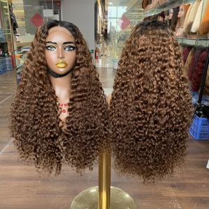 High Density Super Double Drawn 5x5 <b>Lace</b> Closure Luxury Curl Human Hair <b>Wig</b> for Black Women - Product Image 3