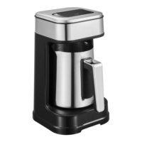 Leazo Nouvelle Arrivée Cafetière Électrique Turque en Acier Inoxydable 304, Machine à Café Intelligente avec Protection Anti-chauffe à Sec