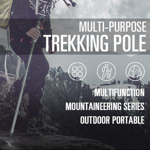 Alpenstock Bâton de marche nordique pour l'extérieur Poignée en caoutchouc multifonctionnelle pour l'autodéfense Trekking Camping Randonnée <span class=keywords><strong>Escalade</strong></span> - Product Image 2