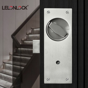 SS 304 Fireproof <strong>Exit</strong> Door Key Single Square Deadbolt Door <strong>Lock</strong> with Ring Pull Plate - Product Image 2