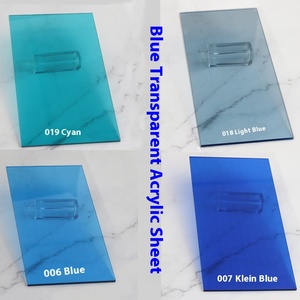 Klein bleu foncé bleu clair personnalisé pour plexiglas panneau décoratif bleu Transparent acrylique couleur boîte coupe feuilles de plastique - Product Image 3