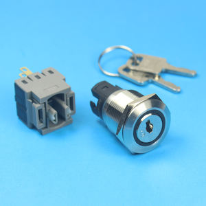 Interrupteur à clé 22mm à verrouillage 1NO1NC Interrupteur à clé <span class=keywords><strong>2</strong></span> <span class=keywords><strong>positions</strong></span> pour portes automatiques - Product Image 2