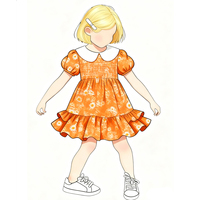 Robe d'été à imprimé floral Robe à motif floral doux Robe de fille froncée à la poitrine Robe décontractée