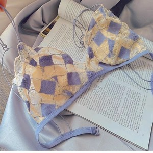 French-style sexy backless thin-strap triangle cup bra set for young girls - Product Image 3