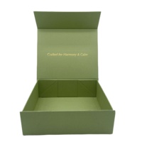 Boîtes d'emballage magnétiques pliables personnalisées, élégantes, de haute qualité, vertes, naturelles, magnétiques, pour chaussures et vêtements, texturées