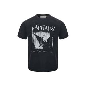 Black Distressed Graphic Men T Shirt Short Sleeve Crew Neck Printed <b>Tee</b> for Casual Streetwear - Product Image 5