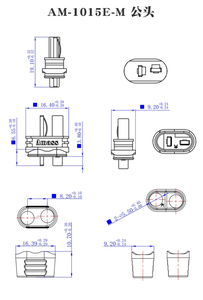 Cable Personalizado AM-1015E-F AM-1015E-M Antideslizante Tipo T, Conector Macho-Hembra de 25A, 16AWG, 10/20/50CM, para Batería de Litio RC ESC - Product Image 6