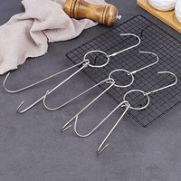 Hameçons à viande en acier inoxydable avec Double crochet, pour volaille, canard rôti, Bacon, crochet suspendu pour Grill, pour séchage, cuisson barbecue