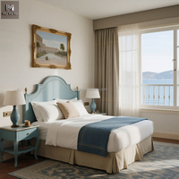Ensembles de chambre à coucher d'hôtel cinq étoiles sur mesure Mobilier d'accueil de luxe avec matelas pour hôtels haut de gamme