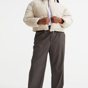 Chaqueta acolchada de palangre XL de alta calidad para mujer, abrigo de burbujas grueso con logotipo personalizado, Material de tela al por mayor - Product Image 2