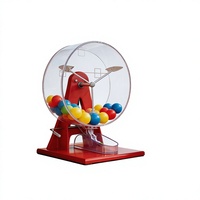 Machine de loterie dorée en plastique pour jeu de bingo, avec 100 balles de ping-pong numérotées, pour jeu de bingo portable et personnalisé à gravité