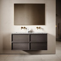 Meuble-lavabo mural avec lavabo et miroir intelligent LED, personnalisable, vente directe d'usine