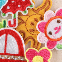 Vente en gros d'ordinateur Broderie d'animaux et de fruits au fer sur des patchs pour vêtements pour bébés et enfants