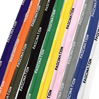 Sangle de sangle de 1cm Fournisseur Lettre personnalisée Logo Jacquard coloré Motif Dacron Rubans tissés pour chaussures